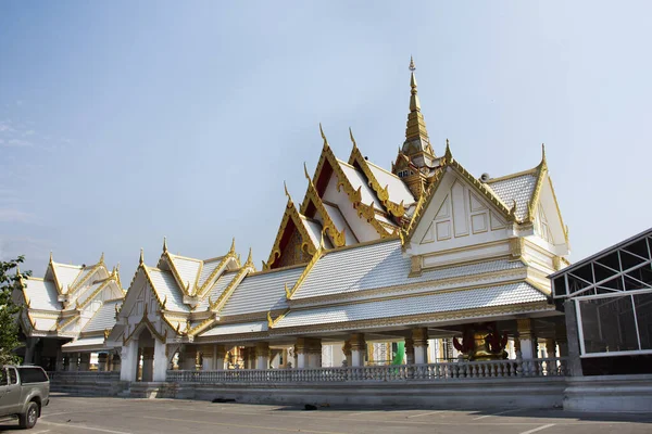Starověké Starožitné Ubosot Ordinační Sál Budova Pro Thajské Lidi Cestování — Stock fotografie