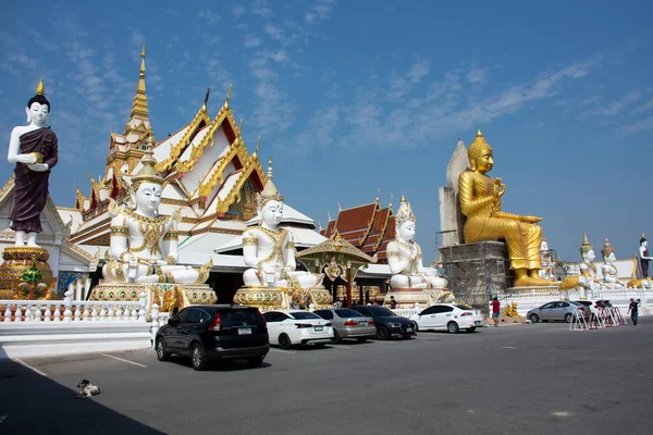 Beauty Phra Ariya Mettrai Buddha Statue Thai People Travel Visit — Stock Photo, Image