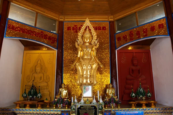 Estatua Phra Ariya Mettrai Buddha Para Viajero Tailandés Visita Viaje — Foto de Stock