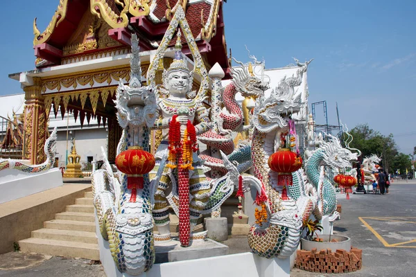 King Thao Wessuwan Vasavana Kuvera Giant Statue King Snake Naka — Foto de Stock