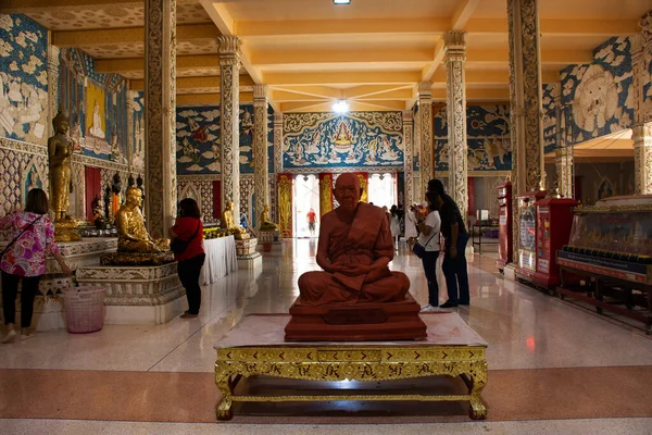Estatua Buda Para Las Personas Tailandesas Los Viajeros Extranjeros Visitan — Foto de Stock
