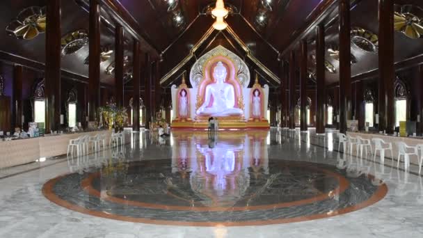 Estatua Buda Belleza Para Los Viajeros Extranjeros Tailandeses Visita Viaje — Vídeo de stock