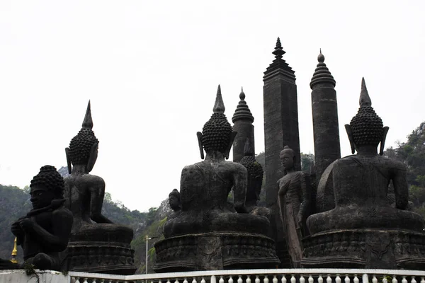 Buddha Socha Pro Thajský Lid Zahraniční Cestovatele Cestovní Návštěva Respekt — Stock fotografie