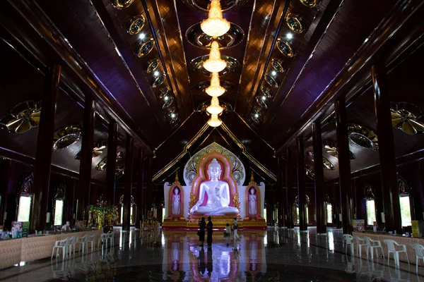 Statue Bouddha Pour Peuple Thaï Les Voyageurs Étrangers Visitent Respect — Photo