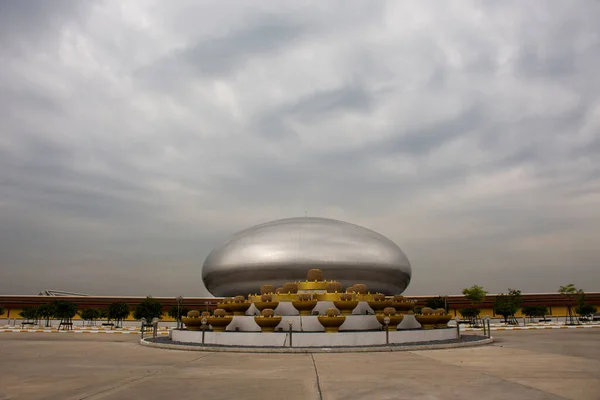 Beautiful Art Ubosot Ordination Hall Building Thai People Travel Visit — Stock Photo, Image