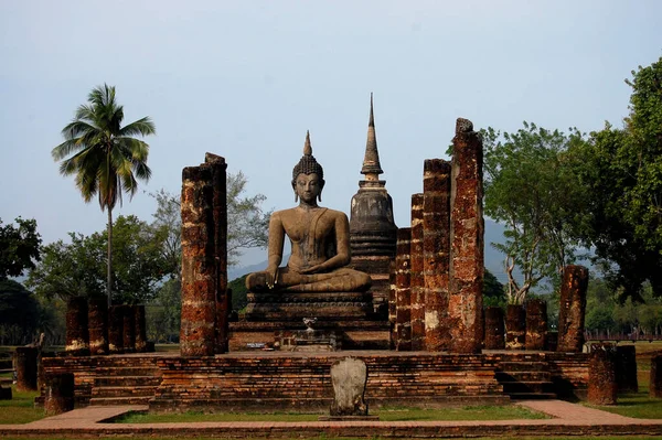 Starożytna Architektura Starożytności Zabytkowe Ruiny Budynku Dla Tajskich Ludzi Podróżujących — Zdjęcie stockowe
