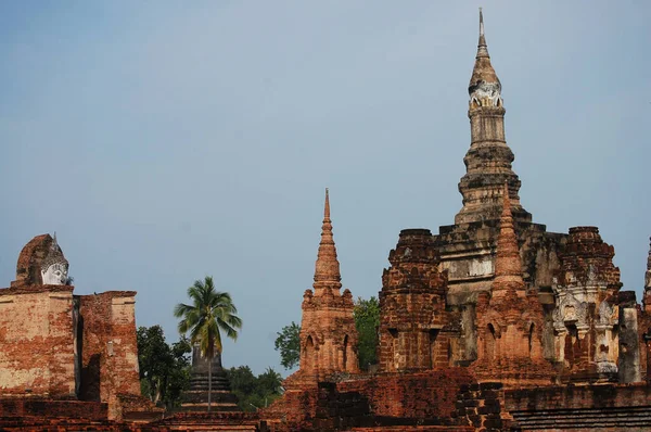 Αρχαία Αρχιτεκτονική Αρχαιότητα Και Αντίκες Ερείπια Κτίριο Για Ταϊλανδοί Ταξιδιώτες — Φωτογραφία Αρχείου