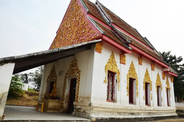 Antigua Arquitectura Antigua Edificio Ubosot Iglesia Wat Khien Templo Budista — Foto de Stock