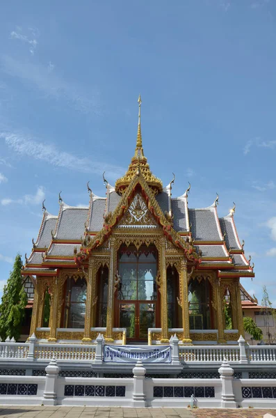 Arquitetura Antiga Edifício Antigo Igreja Ubosot Wat Bang Phai Templo — Fotografia de Stock