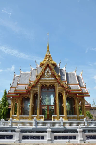 Antigua Arquitectura Antigua Edificio Ubosot Iglesia Wat Bang Phai Templo —  Fotos de Stock