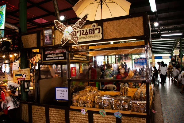 Thaise Mensen Buitenlandse Reizigers Die Reis Gaan Bezoeken Winkelen Voedsel — Stockfoto