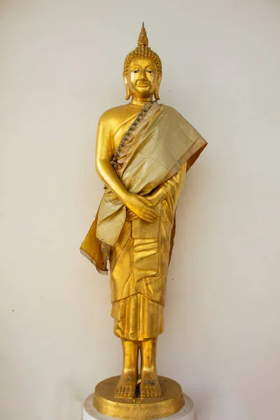 Ancient Buddha Pang Thawai Net Attitude Statue Antique Seven Days — Foto Stock
