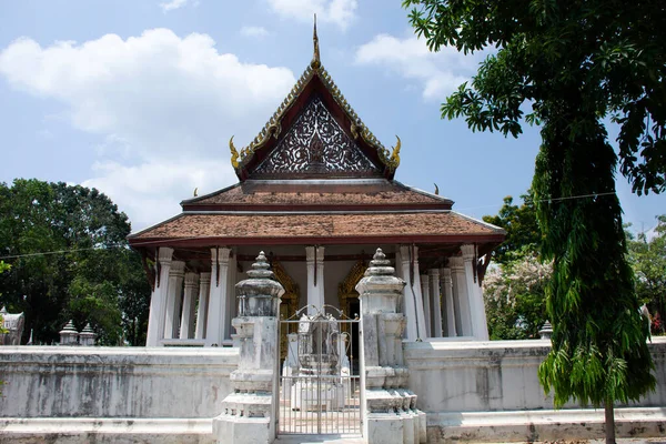 Antica Architettura Antica Edificio Ubosot Chiesa Thai Viaggiatori Stranieri Visita — Foto Stock