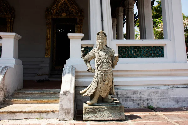 Древняя Архитектура Античная Китайская Балласт Кукла Каменная Статуя Wat Pho — стоковое фото