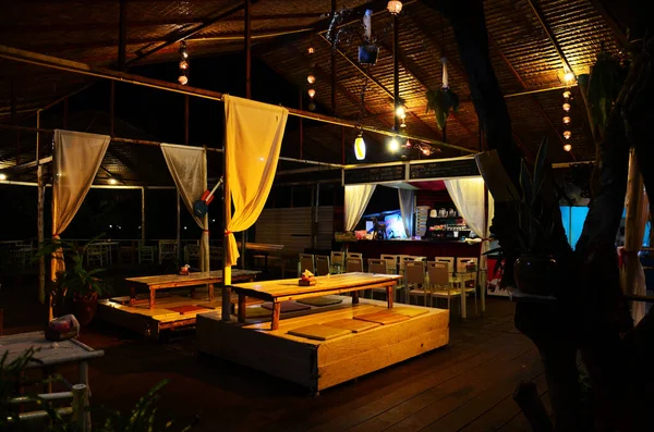 Інтер Прикраси Меблі Класичного Вінтажного Їдальні Ресторані Тайських Подорожніх Використовують — стокове фото