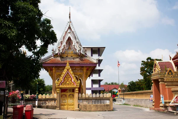 Antica Architettura Edificio Antico Ubosot Viaggiatori Thai Viaggio Visita Pregando — Foto Stock