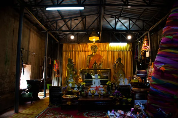 Ancient Buddha Statue Antique Old Ruins Ubosot Abandoned Temple Thai — Stock Photo, Image