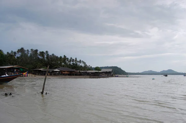 Wooden Long Tail Boat Send Recieve Travelers Thai People Eco — Stock Photo, Image