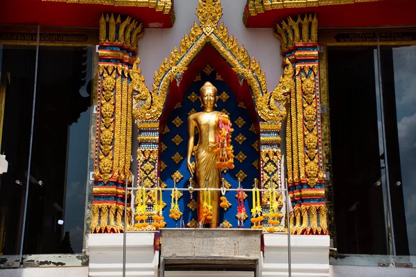 Статуя Древнего Будды Старинной Церкви Убосо Тайцев Путешественники Посещают Уважать — стоковое фото
