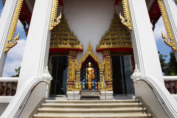 Alte Buddha Statue Alter Alter Ubosot Kirche Für Thailänder Reisende — Stockfoto