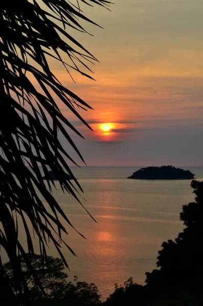 View Landscape Seascape Sky Cloudscape Sea Ocean Gulf Thailand Sunset — Fotografia de Stock