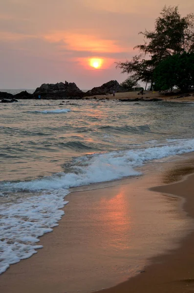 Ver Paisagem Paisagem Paisagem Chao Lao Praia Areia Água Ondulada — Fotografia de Stock