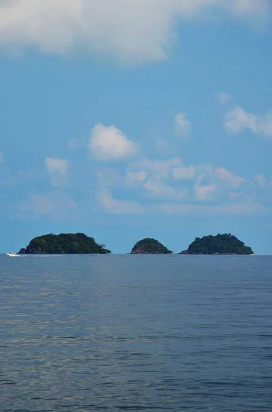 Uitzicht Landschap Zeegezicht Hemel Wolkenlandschap Zee Golf Van Thailand Voor — Stockfoto