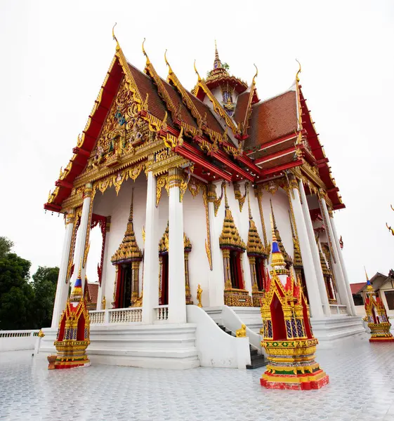 Antigua Iglesia Ubosot Edificio Antiguo Para Los Viajeros Extranjeros Tailandeses — Foto de Stock