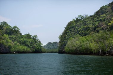 Tayland 'ın başkenti Satun' da bulunan La ngu şehrindeki Pak Bara rıhtımındaki Mu Ko Petra Ulusal Parkı 'ndan Prasat Hin Pan Yod' u ziyaret edin.