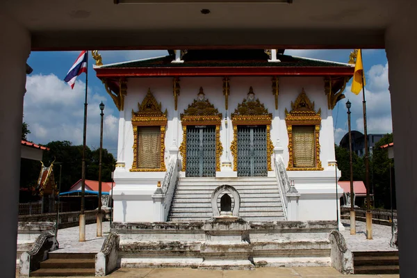Ősi Régi Gyülekezeti Terem Vagy Antik Ubosot Templom Thai Emberek — Stock Fotó