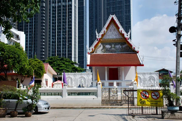 Antica Sala Ordinazione Antica Chiesa Ubosot Viaggiatori Thai Visita Viaggio — Foto Stock