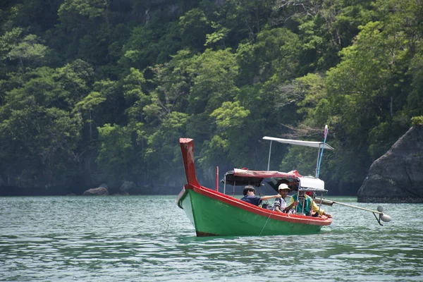 Local Boat Tour Bring Thai People Travelers Travel Visit Talo — 스톡 사진