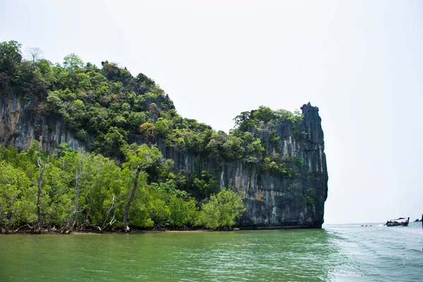 View Landscape Rock Stone Prasat Hin Pan Yod Island Beach — Stock Photo, Image