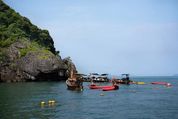 Local Boat Tour Bring Thai People Travelers Visit Khao Yai — Stock Photo, Image