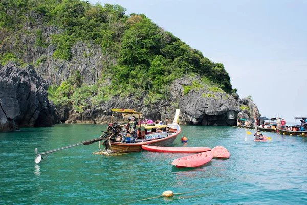 Local Boat Tour Bring Thai People Travelers Visit Khao Yai — Stock Photo, Image