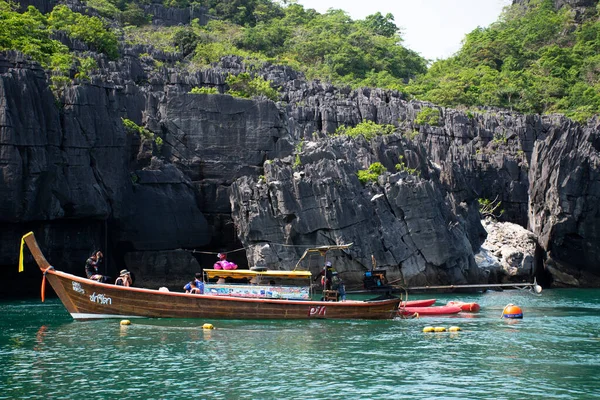 Local Boat Tour Bring Thai People Travelers Visit Khao Yai — Stock Photo, Image