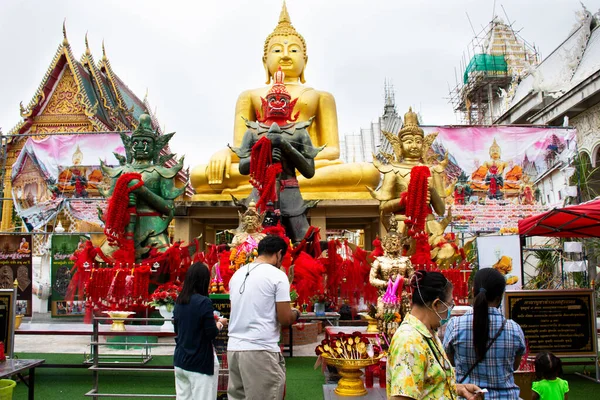 King Thao Wessuwan Vasavana Kuvera Giant Thai People Visit Respect — Stock Photo, Image