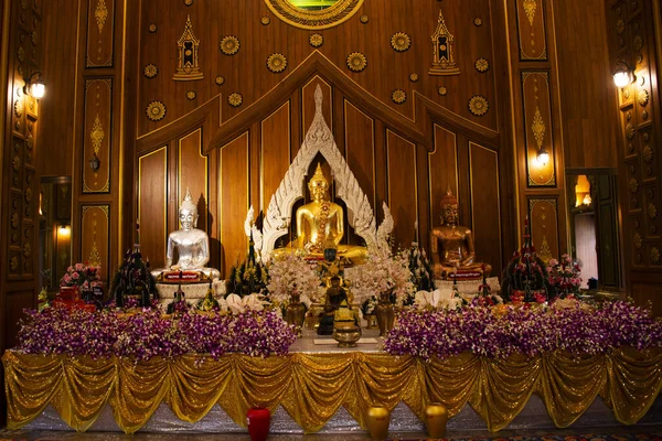 Antigua Estatua Buda Para Los Tailandeses Visita Viaje Respecto Oración — Foto de Stock
