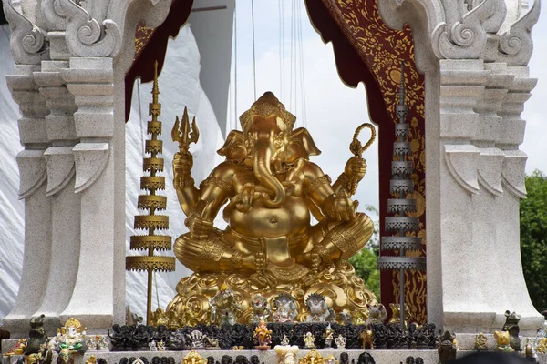Ancient Ganesha Statue Ganesh Figure Lord Success Thai People Foreign — Stock Photo, Image
