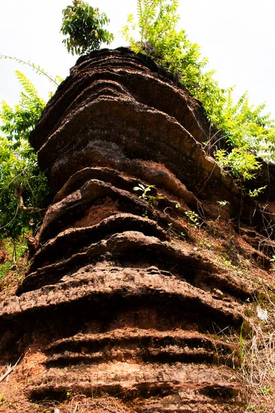 Окаменелый Строительный Камень Ископаемые Строительные Породы Геологическом Наследии Сатуна Юнеско — стоковое фото