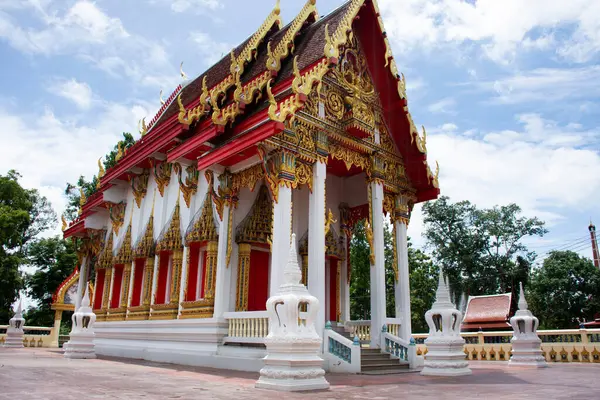 Oude Wijdingszaal Antieke Ubosot Kerk Voor Thai Mensen Reizigers Reizen — Stockfoto