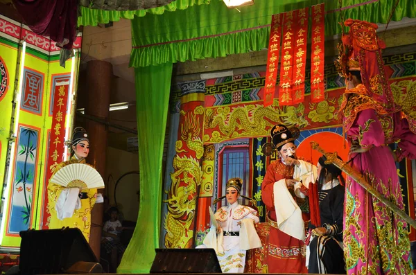 Les Thaïlandais Ascendance Chinoise Jouent Opéra Classique Contemporain Traditionnel Chinois — Photo