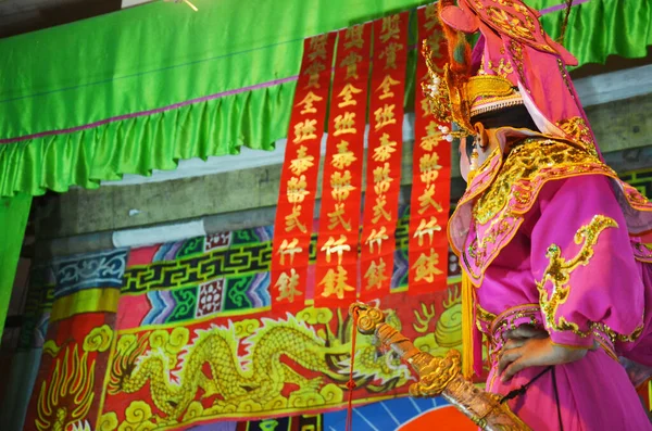 Тайский Народ Китайского Происхождения Актерская Игра Представляет Традиционную Китайскую Современную — стоковое фото