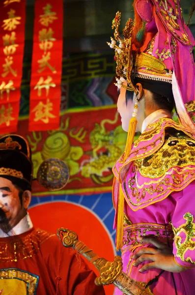 Gente Tailandesa Ascendencia China Que Actúa Tocando Ópera Clásica Tradicional — Foto de Stock