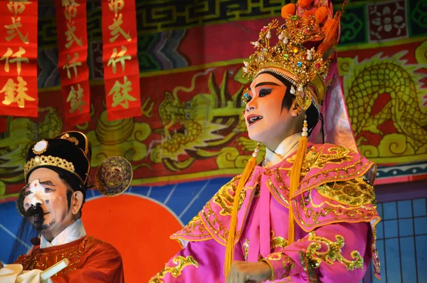 Gente Tailandesa Ascendencia China Que Actúa Tocando Ópera Clásica Tradicional — Foto de Stock