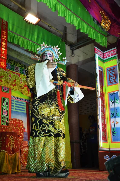 Gente Tailandesa Ascendencia China Que Actúa Tocando Ópera Clásica Tradicional —  Fotos de Stock