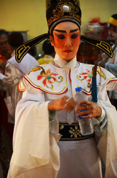 Thai People Chinese Descent Acting Playing Present Traditional Chinese Contemporary — Stock Photo, Image