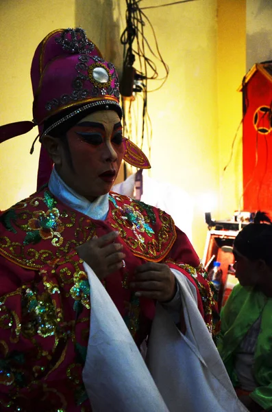 Tailandeses Ascendência Chinesa Atuando Atuando Presente Tradicional Chinesa Contemporânea Ópera — Fotografia de Stock