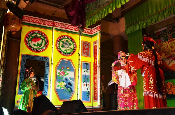 Gente Tailandesa Ascendencia China Que Actúa Tocando Ópera Clásica Tradicional — Foto de Stock