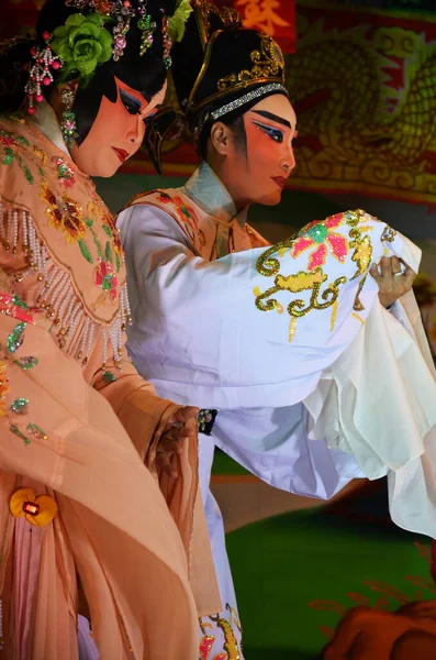 Gente Tailandesa Ascendencia China Que Actúa Tocando Ópera Clásica Tradicional — Foto de Stock